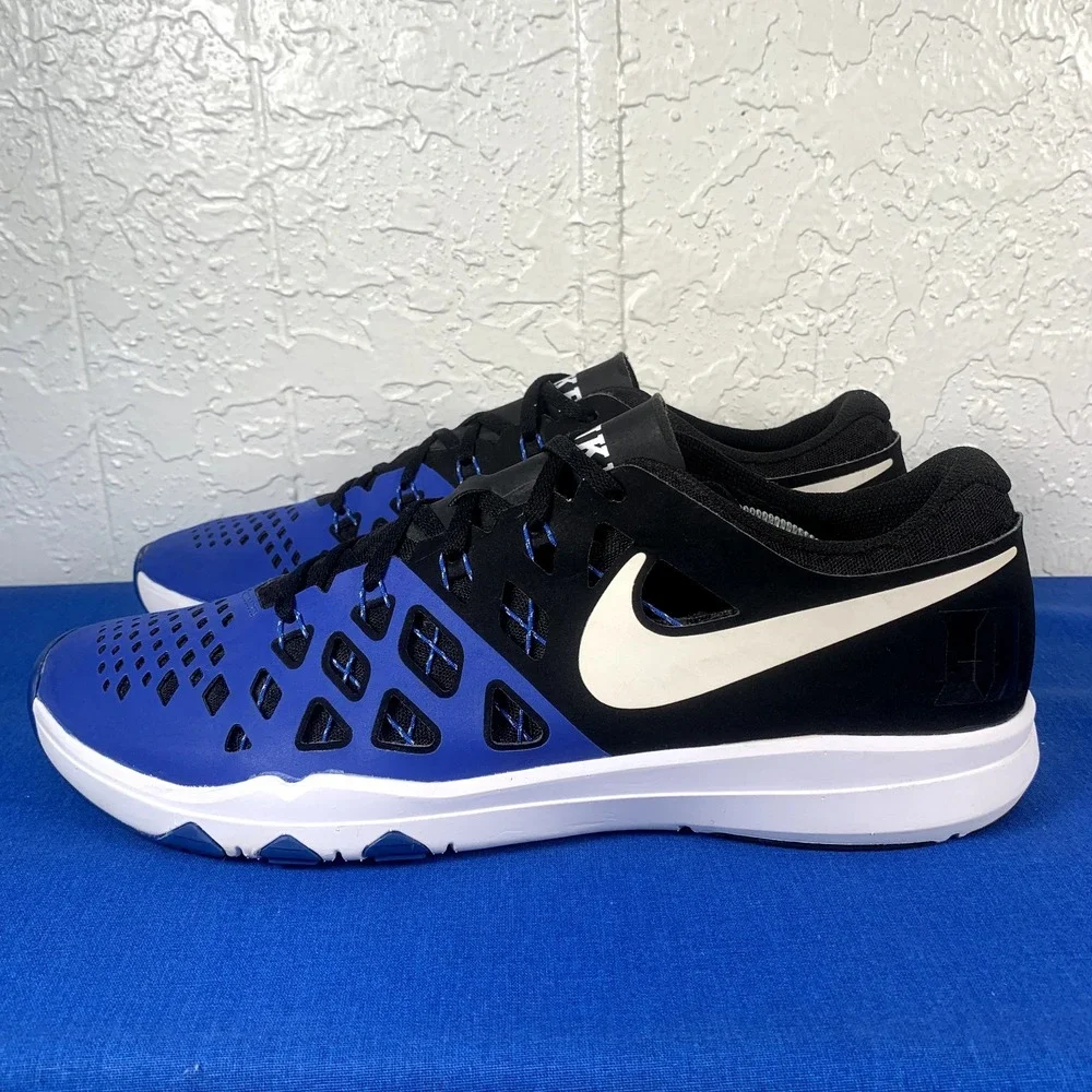 Nike Train Speed 4 Duke Blue Devils Mens 14 Black Blue Sneakers 844102-410